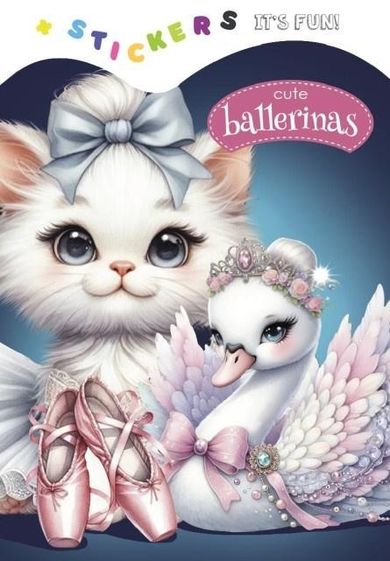 Urocze baletnice. Kolorowanka z naklejkami