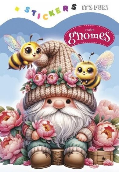 Urocze gnomy. Kolorowanka z naklejkami