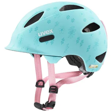 Uvex, Oyo Style, kask rowerowy dziecięcy, flowers cyan matt, 50-54 cm
