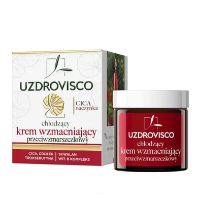 Uzdrovisco, Cica, Naczynka chłodzący krem wzmacniający i przeciwzmarszczkowy, 50 ml