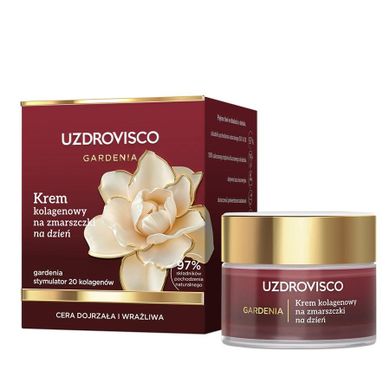 Uzdrovisco, Gardenia, krem kolagenowy na zmarszczki na dzień, 50 ml