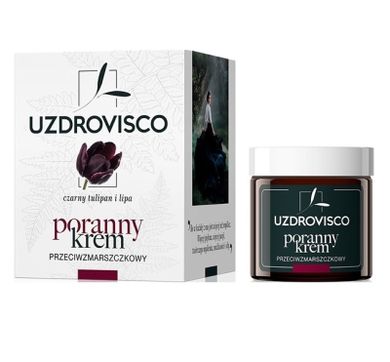 Uzdrovisco, Poranny, krem do twarzy przeciwzmarszczkowy na dzień, Czarny Tulipan i Lipa, 50 ml