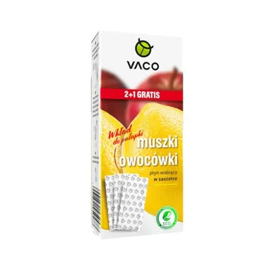 Vaco Eco, wkład do pułapki na muszki owocówki, płyn wabiący w saszetce, 3 szt.