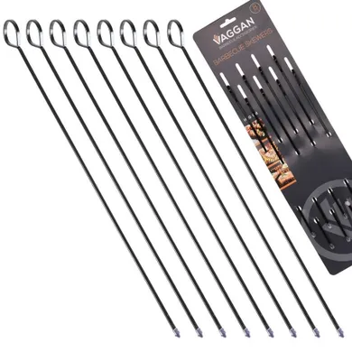 Vaggan, szpikulce do szaszłyków, stalowe, czarne, 31.5 cm, 8 szt.