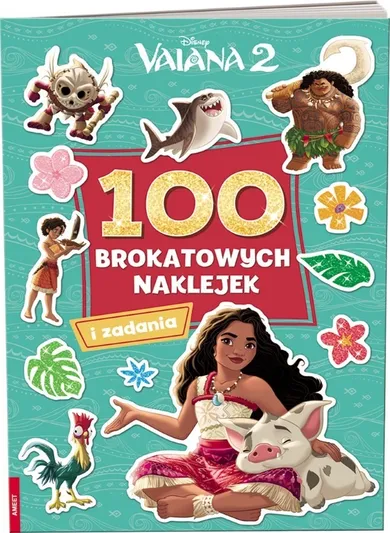 Vaiana 2. 100 brokatowych naklejek