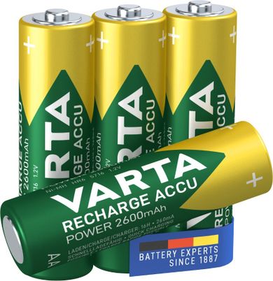 VARTA, Ready2Use, zestaw akumulatorków AA, 2600 mAh, Ni-MH