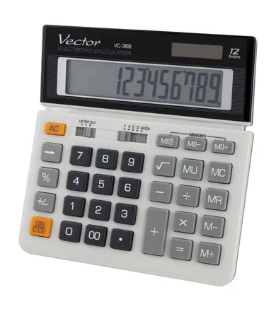 Vector, kalkulator biurowy, 12 cyfrowy wyświetlacz