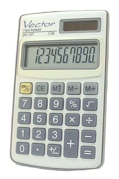 Vector, kalkulator, czarny, 10 cyfrowy wyświetlacz