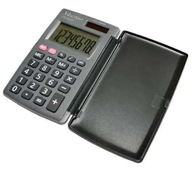 Vector, kalkulator, czarny, 8 cyfrowy wyświetlacz