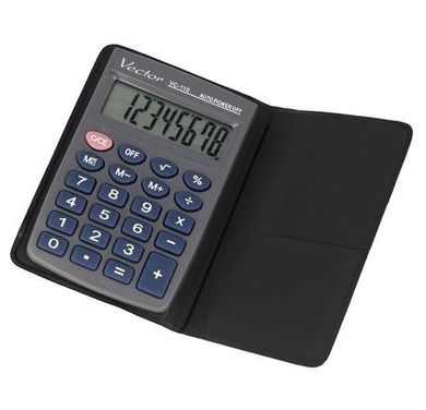Vector, kalkulator, czarny, 8 cyfrowy wyświetlacz
