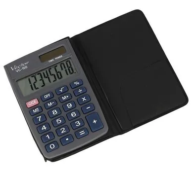 Vector, kalkulator, czarny, 8 cyfrowy wyświetlacz