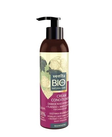 Venita, Bio Natural Express Conditioner Rose Hydrolate, odżywka regenerująca Róża Damasceńska, 200 ml