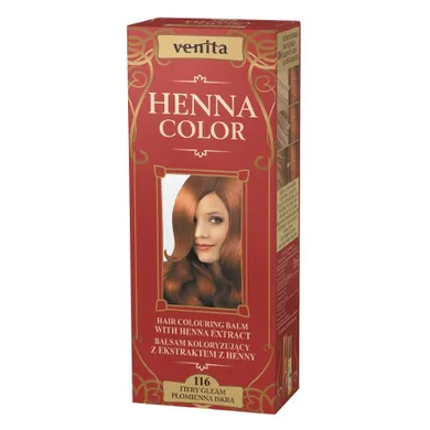 Venita, Henna Color, balsam koloryzujący z ekstraktem z henny, nr 116, Płomienna Iskra, 75 ml