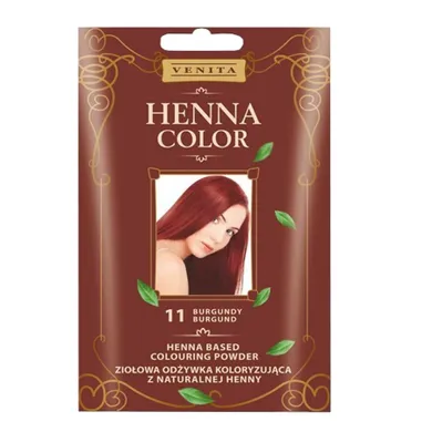 Venita, Henna Color, ziołowa odżywka koloryzująca z naturalnej henny, 11 Burgund