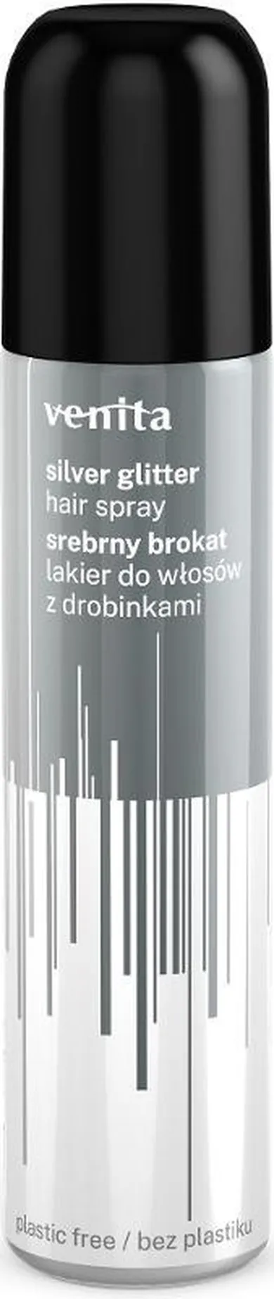 Venita, Lakier do włosów z drobinkami, Srebrny Brokat, 75 ml