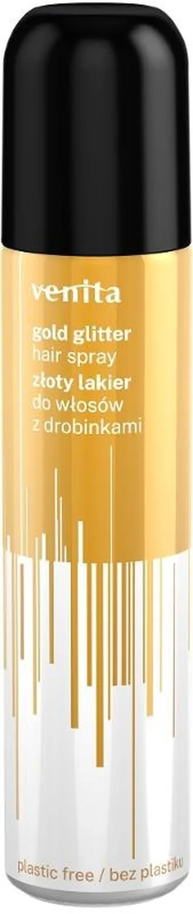 Venita, lakier do włosów z drobinkami, Złoty Brokat 75 ml