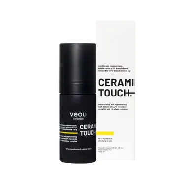 Veoli Botanica, Ceramide Touch, nawilżająco-regenerujące lekkie serum z 2% kompleksem ceramidów i 1% kompleksem z alg, 30 ml