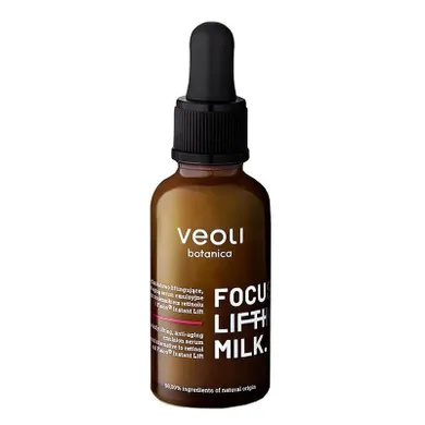 Veoli Botanica, Focus Lifting Milk, natychmiastowo liftingujące anti-aging serum emulsyjne z roślinnym zamiennikiem retinolu i Fision Instant Lift, 30 ml