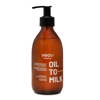 Veoli Botanica, Oil to Milk, nawilżająco-transformujący olejek myjący, 290 ml