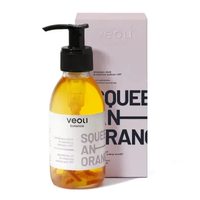 Veoli Botanica, Squeeze An Orange, emulgujący olejek do zmywania makijażu i SPF, 132.7g