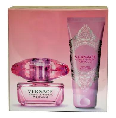 Versace, Bright Crystal Absolu, zestaw upominkowy, woda perfumowana, 50 ml + balsam do ciała, 100 ml