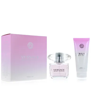 Versace, Bright Crystal, zestaw upominkowy, woda toaletowa, 90 ml + balsam do ciała, 100 ml