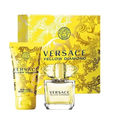 Versace, Yellow Diamond, zestaw 2w1, woda toaletowa, 90 ml + balsam do ciała, 100 ml