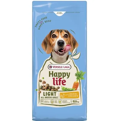 Versele Laga, Happy Life, Adult, Light with Chicken, sucha karma dla psa dorosłego, 12,5 kg