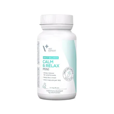 Vetexpert, Calm&Relax, preparat na stres dla małych psów i kotów, 30 kapsułek
