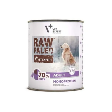 VetExpert, Raw Paleo, Adult, kaczka, karma mokra dla psów, 800g