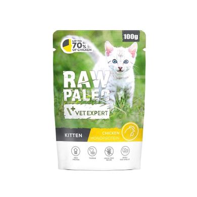 Vetexpert, Raw Paleo Kitten Cat, karma mokra dla kota, kurczak, 100g