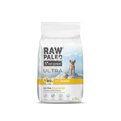 VetExpert, Raw Paleo Ultra, indyk, mini, puppy, karma sucha dla psów, 2 kg