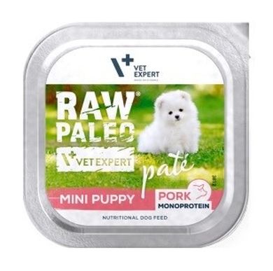 VetExpert, Raw Paleo, wieprzowina, karma mokra dla szczeniąt, Pate Mini Puppy, 150g
