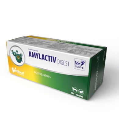 Vetfood, Amylactiv, na trawienie dla psa i kota, 120 kapsułek