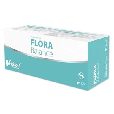 Vetfood, Flora Balance, suplement wspomagający odnowę flory jelitowej przy antybiotyku, 120 szt.