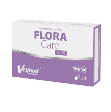 Vetfood, Flora Care Mini, suplement diety na biegunkę dla psów i kotów, 30 tabletek