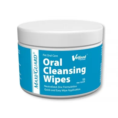 Vetfood, Maxi/Guard Oral Cleansing Wipes, chusteczki do zębów dla psa i kota, 100 szt.