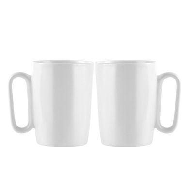 Vialli Design, dwa kubki ceramiczne z uszkiem, 250 ml, Fuori białe