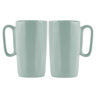 Vialli Design, dwa kubki ceramiczne z uszkiem, 330 ml, Fuori miętowe