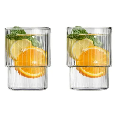 Vialli Design, Livio, szklanki ryflowane, 350 ml, 2 szt.