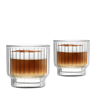 Vialli Design, Lungo, pucharki do deserów z podwójną ścianką, 260 ml, 2 szt.