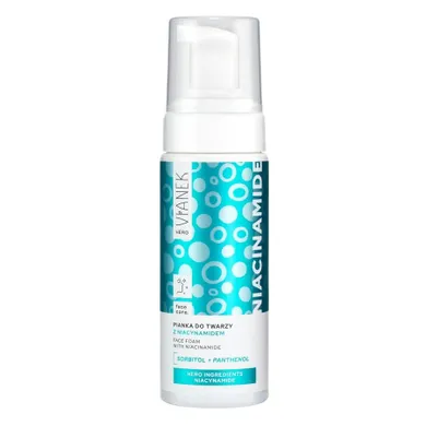 Vianek, Hero, pianka do mycia twarzy z niacynamidem, 150 ml