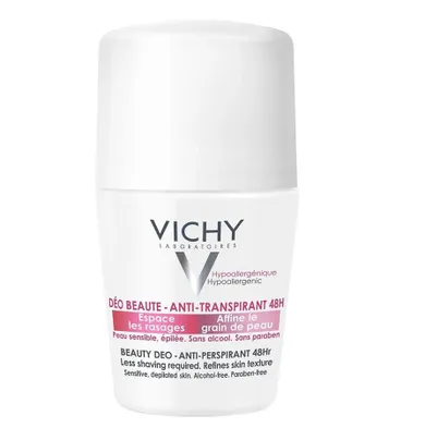 Vichy, Beauty Deodorant 48h, dezodorant w kulce opóźniający odrost włosków, 50 ml