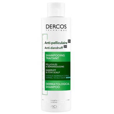 Vichy, Dercos Anti-Dandruff Shampoo, szampon przeciwłupieżowy do włosów normalnych i przetłuszczających się, 200 ml