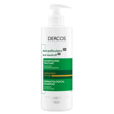 Vichy, Dercos Anti-Dandruff Shampoo, szampon przeciwłupieżowy do włosów suchych, 390 ml