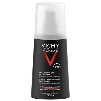 Vichy, Homme Ultra-Fresh 24h, dezodorant w sprayu, 100 ml