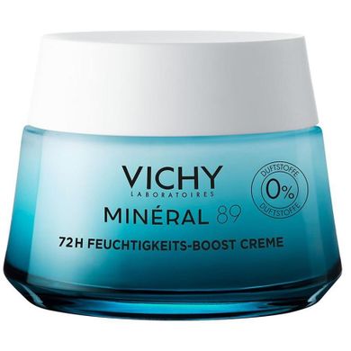 Vichy, Mineral 89, bezzapachowy krem nawilżająco-odbudowujący 72h, 50 ml