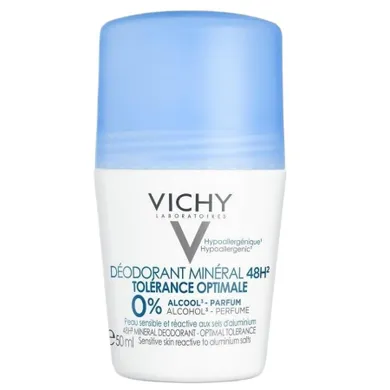 Vichy, Optimal Tolerance 48H, mineralny dezodorant w kulce, 50 ml