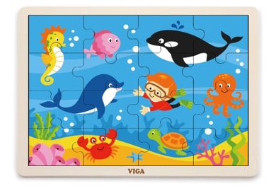 Viga, Ocean, puzzle na podkładce, 16 elementów