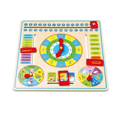 Viga Toys, Tablica manipulacyjna, z kalendarzem i zegarem